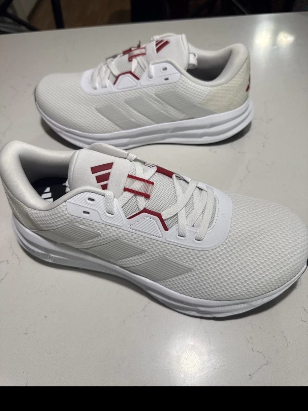 Adidas Galaxy 7 White Grey Unisex Running Sneakers Sz 9.5 Men 10.5 Women